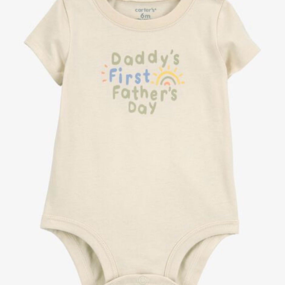 Carter's Cream Bodysuit - Daddy's First Father's Day